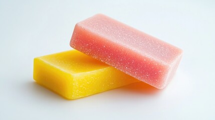 Poster - A pair of soap bars stacked on top of each other, clean and simple