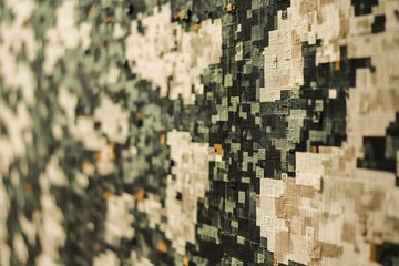 Poster - Close-up shot of a wall with a unique geometric pattern