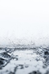 Poster - A drop of water hits the wet surface, creating ripples and waves