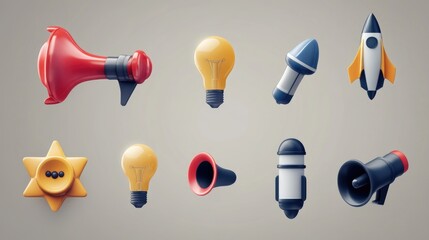 Poster - A collection of diverse items against a neutral gray backdrop