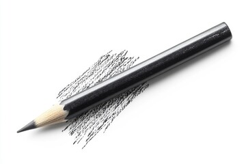 Aufkleber - A close-up shot of a pencil lying on a white surface