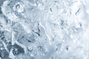 Poster - A detailed view of intricate ice crystal structures