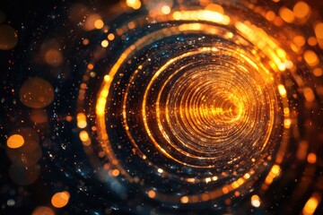 Poster - A unique spiral shape with a lot of colorful lights in the background, great for use in presentations or product designs