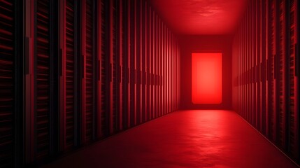 Leinwandbilder - Intricate Data Encryption Network with Advanced Digital Security Checkpoints and Retrofuturistic Firewall System