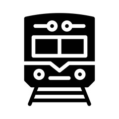 Poster - Railway glyph icon