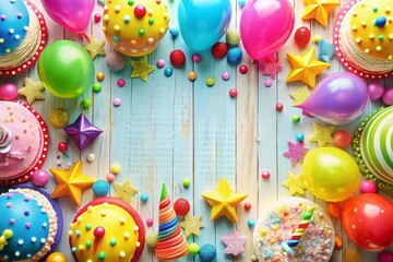 birthday background theme bright colors