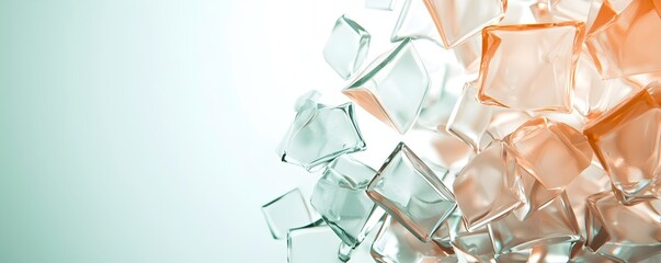 Poster - shattered elegance - intricate glass fragments reflecting light in a chaotic dance of colors and tex