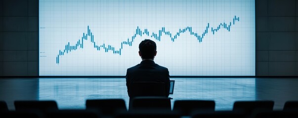 Poster - Businessperson Analyzing Financial Charts in Office