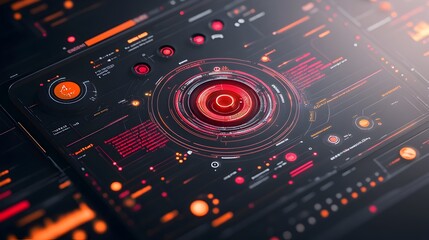Poster - Captivating digital data presentation showcasing fluid information visualization luminescent infographic elements and a sleek futuristic technology aesthetic  Seamless interactive UI