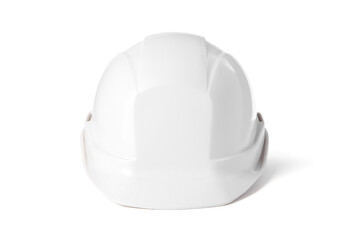 Poster - One hard hat isolated on white. Safety equipment