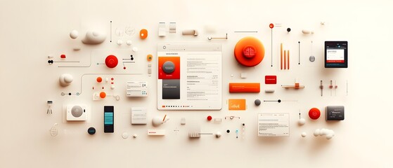 Poster - Mesmerizing digital data presentation with a contemporary UI design immersive augmented reality HUD and cutting edge software development GUI