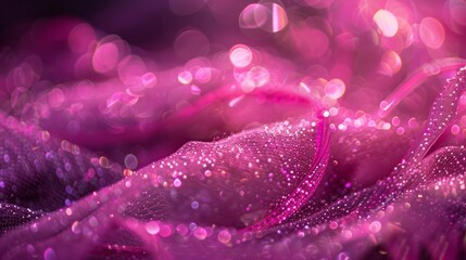 Poster - A pink fabric with a lot of sparkles on it