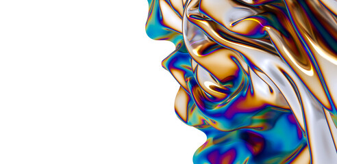 Aufkleber - Colorful Wonderland: Explore the Depths of a Chromatic 3D Background