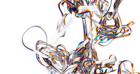 Poster - Colorful Wonderland: Explore the Depths of a Chromatic 3D Background