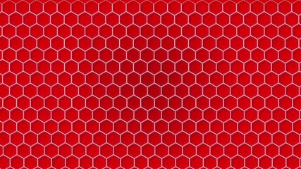 Wall Mural - Abstract hexagons sidely moving pattern background. 3D style hexagon red texture 4K