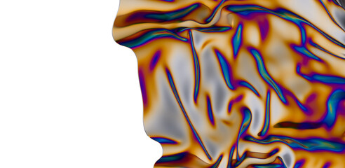Poster - Vibrant Holographic Matrix: Delve into the Wonders of a 3D Holographic Realm