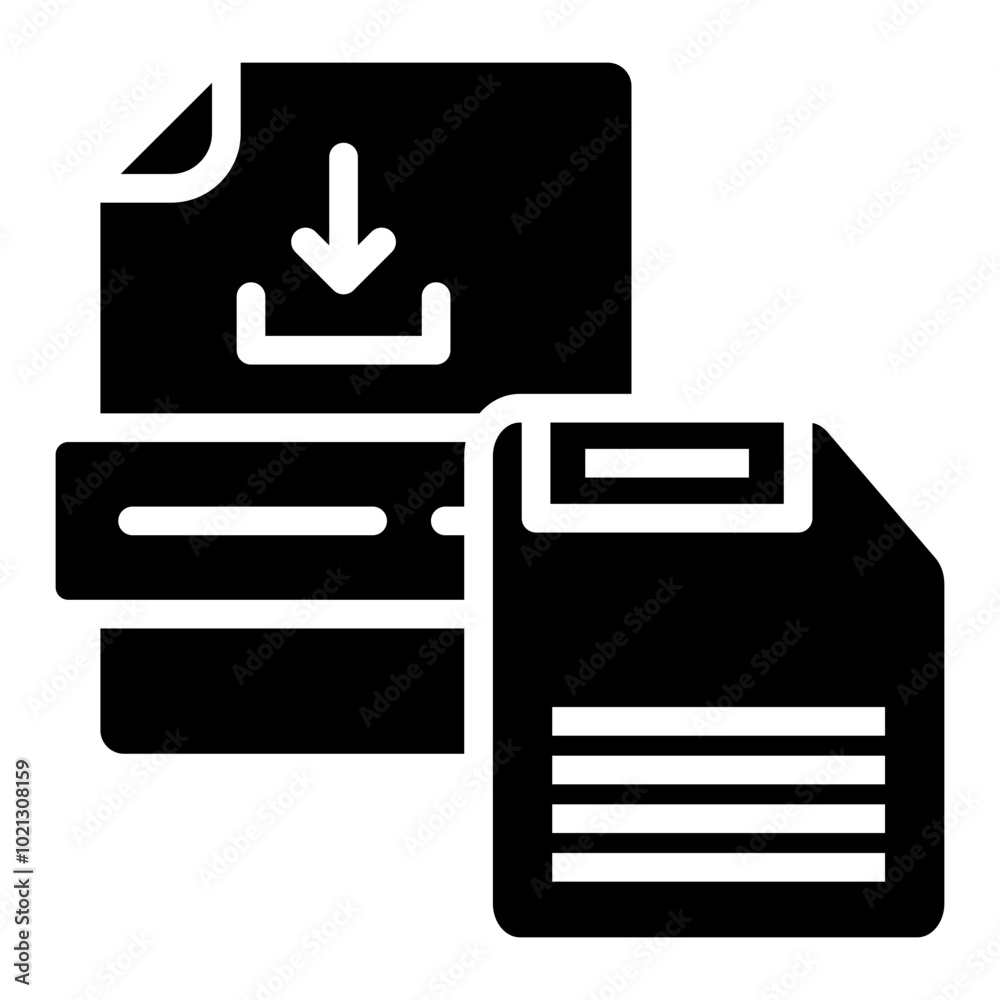 Save As Pdf Icon For Design Element Stock Vector | Adobe Stock