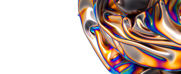 Poster - Vibrant Holographic Matrix: Delve into the Wonders of a 3D Holographic Realm