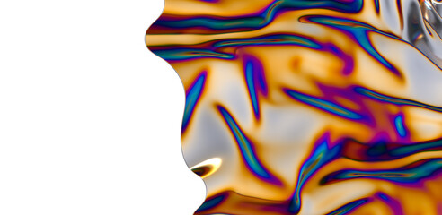 Poster - Vibrant Holographic Matrix: Delve into the Wonders of a 3D Holographic Realm