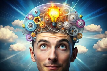 Creative Thinking Face Clipart for Ideas, Brainstorming, Problem Solving and Concept Development