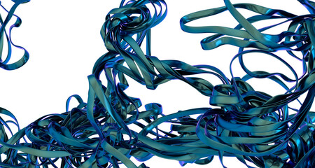 Poster - Abstract Blue Ribbon Design