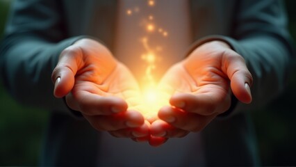 Hands Holding a Flame - Power, Energy, and Potential