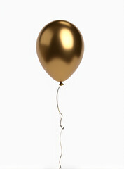 Poster - A set of isolated, realistic 3D balloons in various metallic colors and designs is presented against a plain white backdrop._00002_