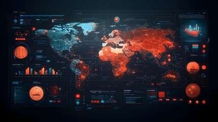 Poster - Futuristic digital visualization showcasing a streamlined global logistics network with real time monitoring of supply chain data container ship routes and efficient delivery processes