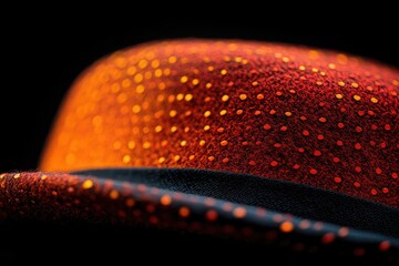 Poster - Close-up of a Red and Black Polka Dot Hat