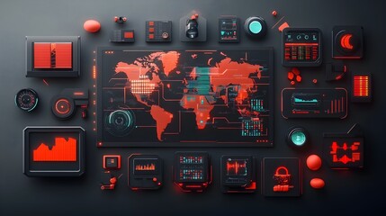 Poster - Futuristic AI Powered Logistics Platform Overseeing Global Trade and Delivery with Sleek Holographic Displays Complex Data Visualizations and Cinematic Aesthetics
