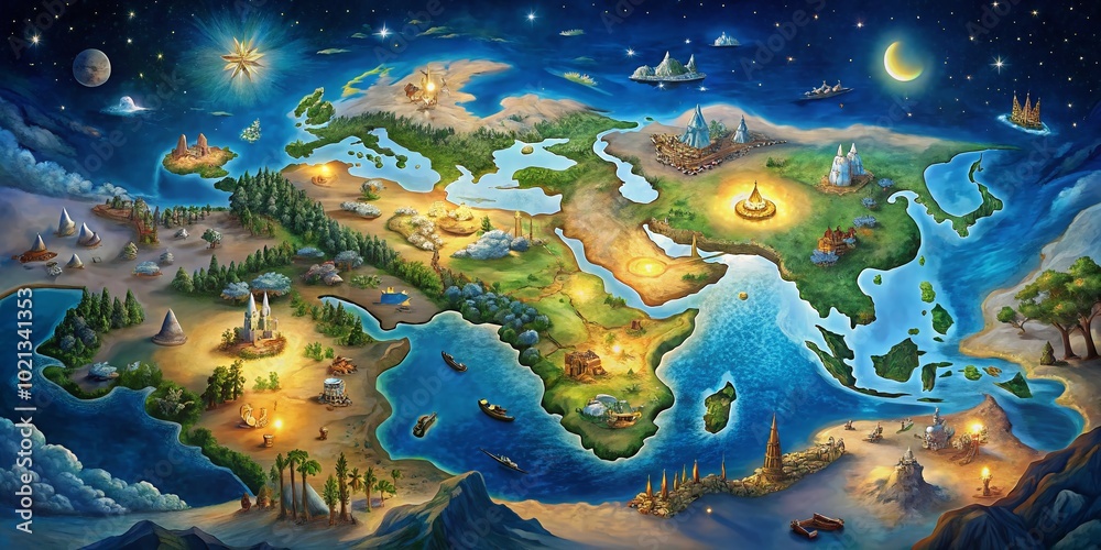 Detailed Middle Eastern Physical Map with Geographical Features and ...