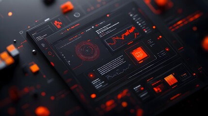 Poster - Futuristic AI powered global logistics network featuring intricate real time data visualizations dynamic supply chain monitoring dashboards and optimized transportation and warehousing