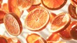 © VarunyuAi - Vibrant orange slices floating in the air, showcasing their juicy texture and bright color, perfect for food and beverage themes.