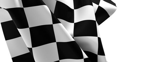 Aufkleber - the checkered flag waves signifying victory and the thrill of the finish line