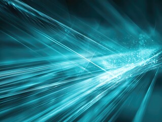 Aufkleber - Vibrant blue light rays create a dynamic background, suitable for technology, abstract art, or creative design concepts.