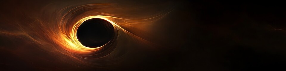 Poster - A dark, cosmic scene with a swirling black hole and space for text