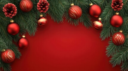 Wall Mural - christmas background. christmas tree and christmas balls