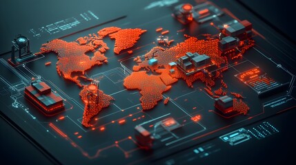 Poster - Innovative AI driven logistics systems optimizing global supply chain networks with real time data analytics and robotic warehouse automation for efficient export import processes