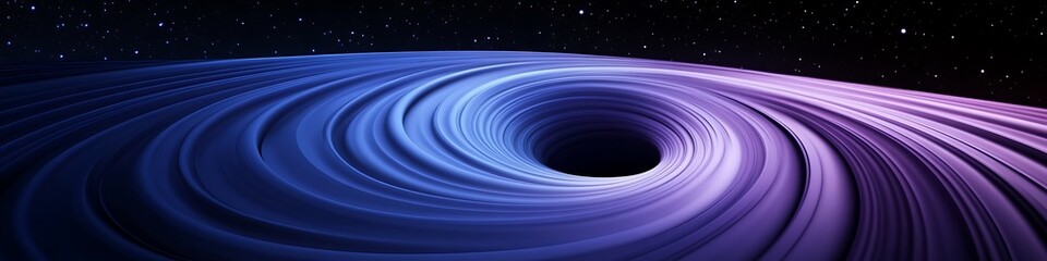 Poster - A dynamic, abstract spiral pattern with a large dark area for text