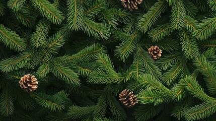 Wall Mural - christmas tree branches background