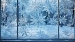 © somporn - Snowflakes on a windowpane with frost designs