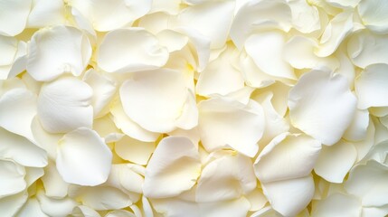 Poster - A close-up shot of a delicate white rose petal background, symbolizing love, purity, and new beginnings. Perfect for wedding invitations, romantic themes, and elegant designs.