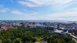 Helsinki Finland city aerial drone view