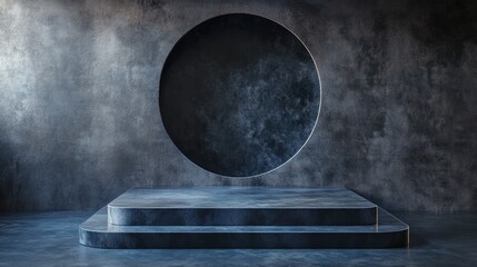 Poster - 3D rendering of an abstract podium for product display and presentation background