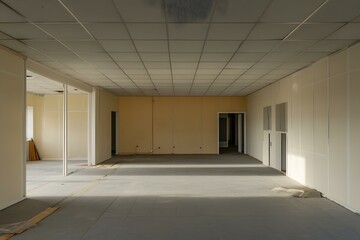 Canvas Print - Empty Office Room Under Construction