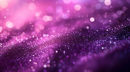 Purple Glitter Abstract Background with Bokeh Lights