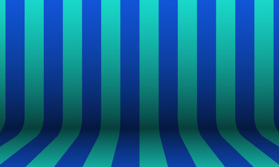 Poster - blue and green striped studio room vector background