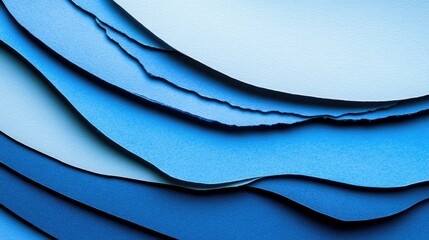 Aufkleber - Abstract stacked paper with a blue gradient background