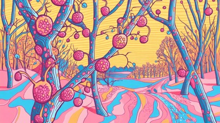 Poster - Berries on a Bright Autumn Day
