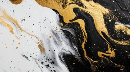 Aufkleber - Abstract artistic painting with a marble and golden textured background ideal for modern art wallpapers posters cards murals and prints